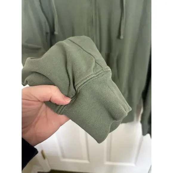 Ralph Lauren Denim & Supply Green Full Zip Waffle Hoodie Size Large Wings Star - Picture 9 of 9